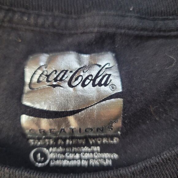 Pacsun Coca Cola Black Large T-Shirt Taste A New World Unisex - Picture 3 of 3